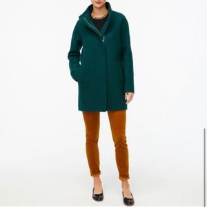 J. Crew Wool City Coat - Dark Forest (green) - size 12